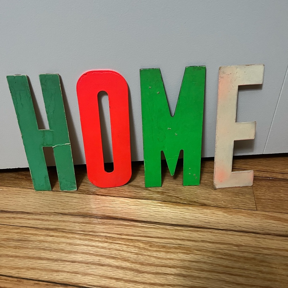 VTG Colorful HOME Decorative Letters marquee store MCM
